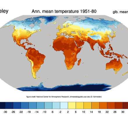 Climatology of Berkeley Earth temperatures.